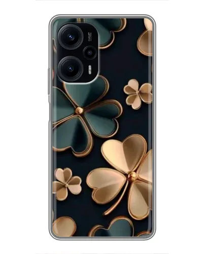 Чехол для Xiaomi POCO F5 с картинкой «Клевер в золоте»