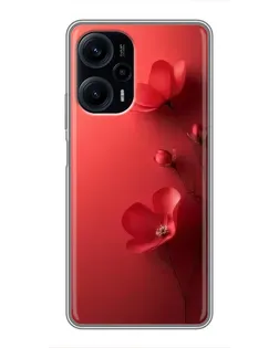 Чехол для Xiaomi POCO F5 с картинкой «Маковые соцветия»