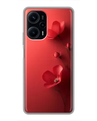Чехол для Xiaomi POCO F5 с картинкой «Маковые соцветия»