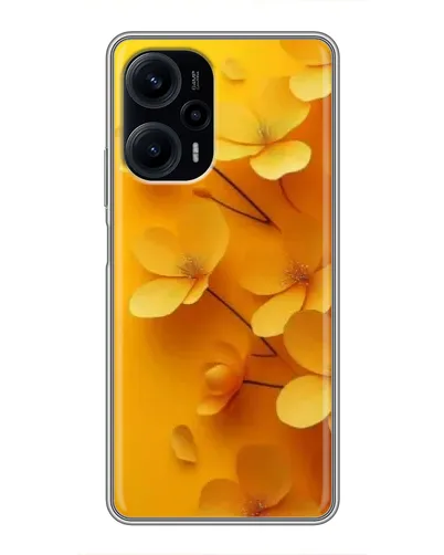 Чехол для Xiaomi POCO F5 с картинкой «Золотые лепестки»
