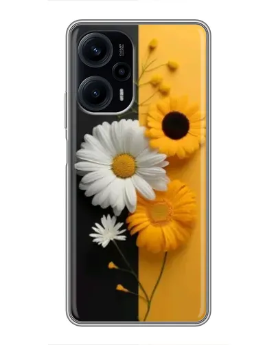 Чехол для Xiaomi POCO F5 с картинкой «Подсолнух и ромашка»
