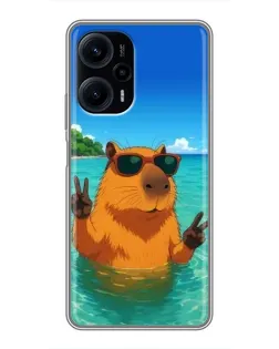 Чохол для Xiaomi POCO F5 з картинкою «Морська капібара» Чохол для Xiaomi POCO F5 з картинкою «Морська капібара»