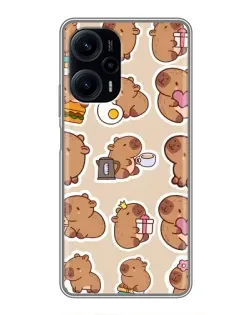 Чохол для Xiaomi POCO F5 з картинкою «Капібари паттерн» Чохол для Xiaomi POCO F5 з картинкою «Капібари паттерн»