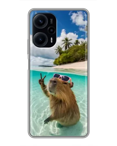 Чехол для Xiaomi POCO F5 с картинкой «Капибара на море» Чехол для Xiaomi POCO F5 с картинкой «Капибара на море»
