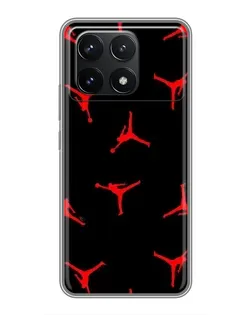 Чехол для Xiaomi POCO F6 Pro с картинкой «Jordan Red Pattern» Чехол для Xiaomi POCO F6 Pro с картинкой «Jordan Red Pattern»