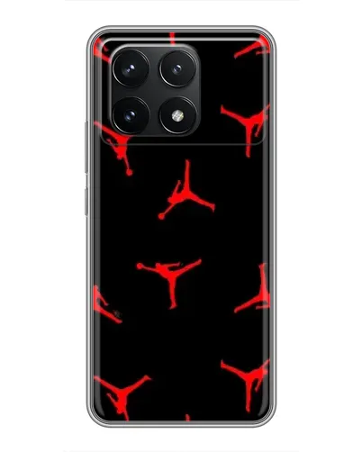 Чехол для Xiaomi POCO F6 Pro с картинкой «Jordan Red Pattern»