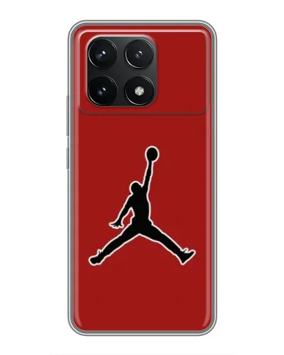 Чехол для Xiaomi POCO F6 Pro с картинкой «Jordan Red Back»