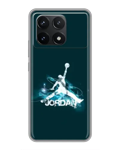 Чехол для Xiaomi POCO F6 Pro с картинкой «Jordan Blue Fire»