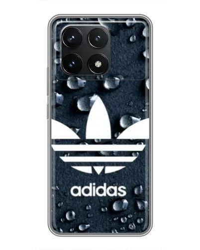 Чехол для Xiaomi POCO F6 Pro с картинкой «Adidas Trefoil Blue»