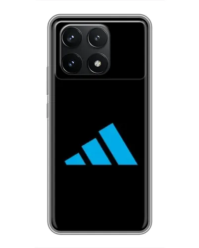 Чехол для Xiaomi POCO F6 Pro с картинкой «Adidas Cyan Logo»