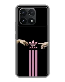 Чехол для Xiaomi POCO F6 Pro с картинкой «Adidas Hands» Чехол для Xiaomi POCO F6 Pro с картинкой «Adidas Hands»