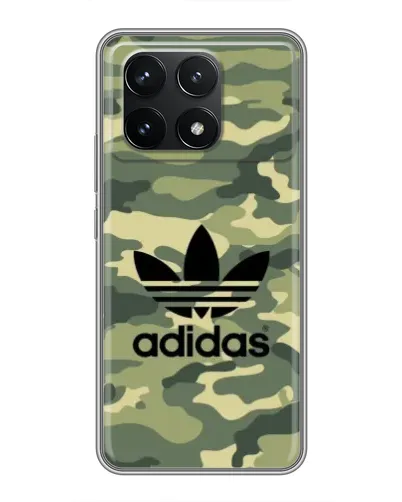 Чехол для Xiaomi POCO F6 Pro с картинкой «Милитари стиль Adidas»