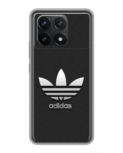 Чехол для Xiaomi POCO F6 Pro с картинкой «Adidas Карбоновая текстура»