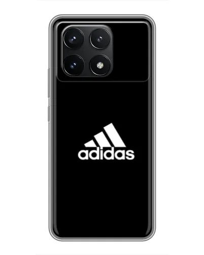 Чехол для Xiaomi POCO F6 Pro с картинкой «Черная классика Adidas»