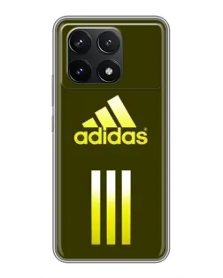 Чехол для Xiaomi POCO F6 Pro с картинкой «Оливковый градиент Adidas»