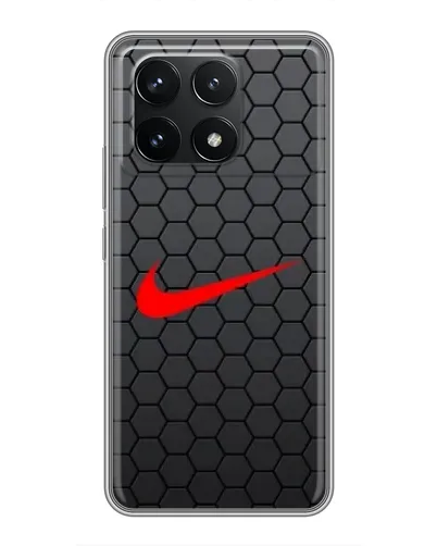 Чехол для Xiaomi POCO F6 Pro с картинкой «Nike — карбоновая сетка»