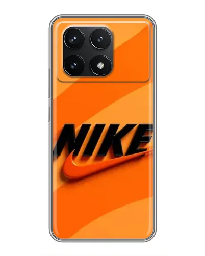 Чехол для Xiaomi POCO F6 Pro с картинкой «Оранжевый драйв Nike»