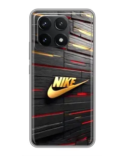 Чехол для Xiaomi POCO F6 Pro с картинкой «Золотой Nike на металле» Чехол для Xiaomi POCO F6 Pro с картинкой «Золотой Nike на металле»