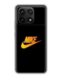 Чехол для Xiaomi POCO F6 Pro с картинкой «Золотой логотип Nike» Чехол для Xiaomi POCO F6 Pro с картинкой «Золотой логотип Nike»