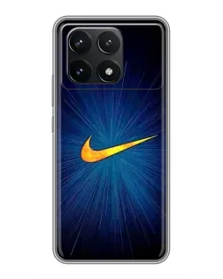 Чехол для Xiaomi POCO F6 Pro с картинкой «Синий пульс Nike» Чехол для Xiaomi POCO F6 Pro с картинкой «Синий пульс Nike»