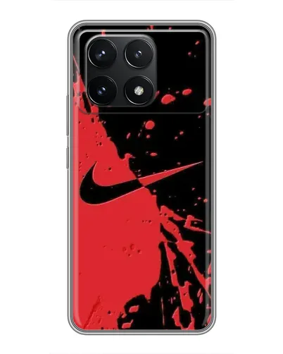 Чехол для Xiaomi POCO F6 Pro с картинкой «Красные брызги Nike» Чехол для Xiaomi POCO F6 Pro с картинкой «Красные брызги Nike»