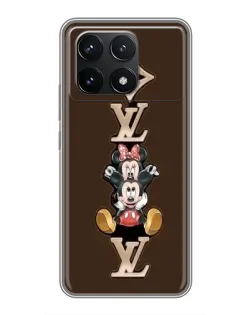Чехол для Xiaomi POCO F6 Pro с картинкой «LV и Микки Маус» Чехол для Xiaomi POCO F6 Pro с картинкой «LV и Микки Маус»