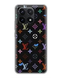 Чехол для Xiaomi POCO F6 Pro с картинкой «Цветная монограмма LV»