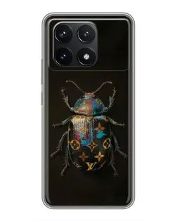 Чехол для Xiaomi POCO F6 Pro с картинкой «LV — мраморный принт»