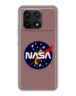 Чехол для Xiaomi POCO F6 Pro с картинкой «NASA — ретро космос»