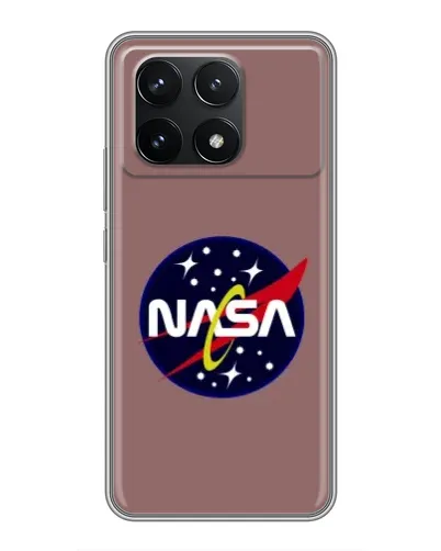 Чехол для Xiaomi POCO F6 Pro с картинкой «NASA — ретро космос»