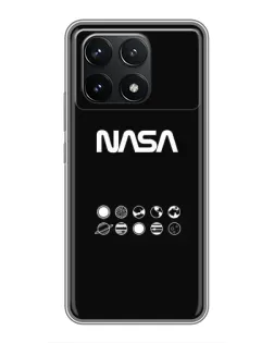 Чехол для Xiaomi POCO F6 Pro с картинкой «NASA — технический принт»