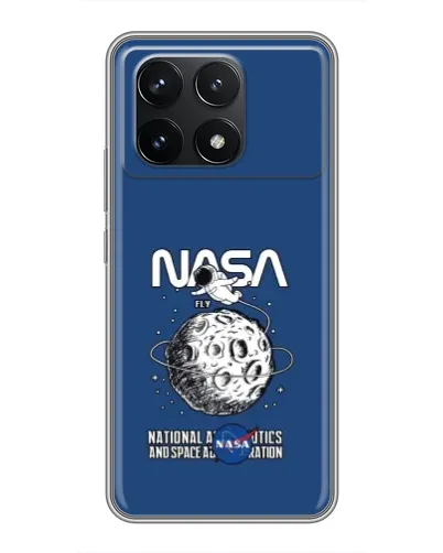Чехол для Xiaomi POCO F6 Pro с картинкой «NASA — лунная миссия»