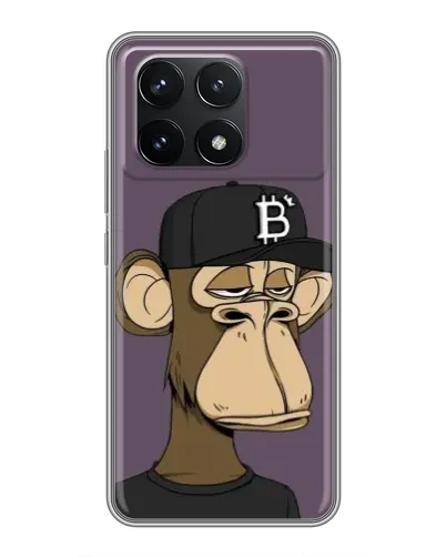 Чехол для Xiaomi POCO F6 Pro с картинкой «Bored Ape в кепке»