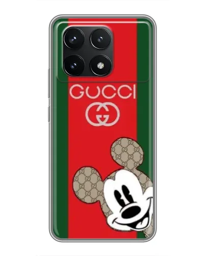 Чехол для Xiaomi POCO F6 Pro с картинкой «Gucci — полосы и Микки» Чехол для Xiaomi POCO F6 Pro с картинкой «Gucci — полосы и Микки»