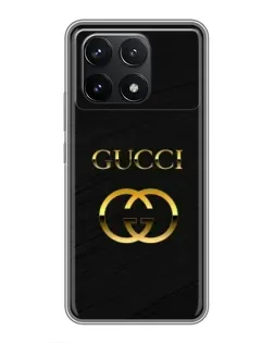 Чехол для Xiaomi POCO F6 Pro с картинкой «Золотой логотип Gucci» Чехол для Xiaomi POCO F6 Pro с картинкой «Золотой логотип Gucci»