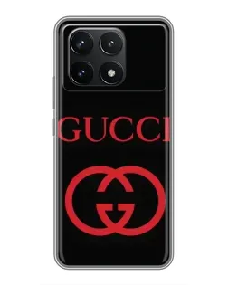 Чехол для Xiaomi POCO F6 Pro с картинкой «Gucci — красный логотип» Чехол для Xiaomi POCO F6 Pro с картинкой «Gucci — красный логотип»