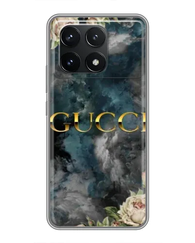 Чехол для Xiaomi POCO F6 Pro с картинкой «Абстрактные цветы Gucci» Чехол для Xiaomi POCO F6 Pro с картинкой «Абстрактные цветы Gucci»