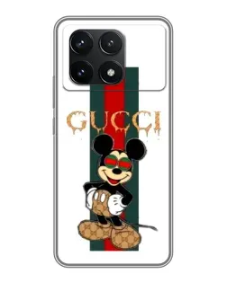 Чехол для Xiaomi POCO F6 Pro с картинкой «Микки Маус Gucci — полосы» Чехол для Xiaomi POCO F6 Pro с картинкой «Микки Маус Gucci — полосы»