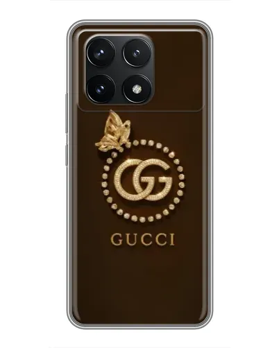 Чехол для Xiaomi POCO F6 Pro с картинкой «Gucci — золотая бабочка» Чехол для Xiaomi POCO F6 Pro с картинкой «Gucci — золотая бабочка»