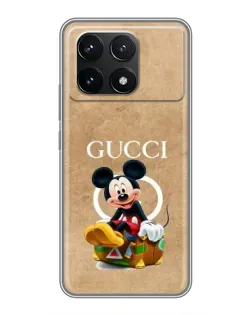 Чехол для Xiaomi POCO F6 Pro с картинкой «Микки Маус Gucci — крафт» Чехол для Xiaomi POCO F6 Pro с картинкой «Микки Маус Gucci — крафт»
