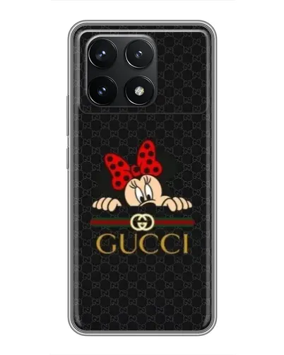 Чехол для Xiaomi POCO F6 Pro с картинкой «Минни Маус Gucci — черный» Чехол для Xiaomi POCO F6 Pro с картинкой «Минни Маус Gucci — черный»