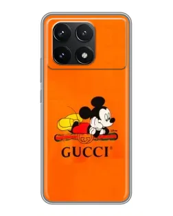 Чехол для Xiaomi POCO F6 Pro с картинкой «Микки Маус Gucci — оранж» Чехол для Xiaomi POCO F6 Pro с картинкой «Микки Маус Gucci — оранж»