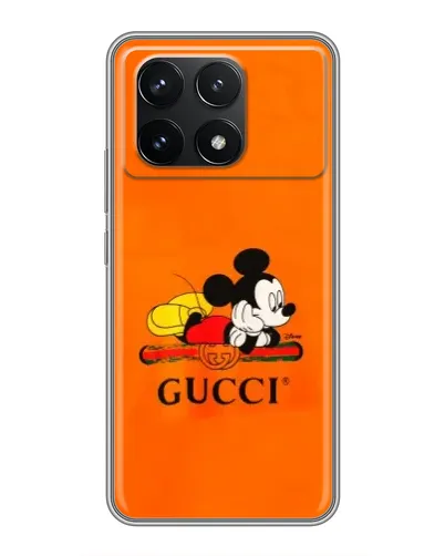 Чехол для Xiaomi POCO F6 Pro с картинкой «Микки Маус Gucci — оранж» Чехол для Xiaomi POCO F6 Pro с картинкой «Микки Маус Gucci — оранж»