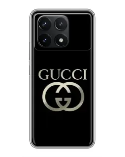 Чехол для Xiaomi POCO F6 Pro с картинкой «Gucci — золото на черном» Чехол для Xiaomi POCO F6 Pro с картинкой «Gucci — золото на черном»