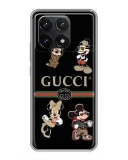 Чехол для Xiaomi POCO F6 Pro с картинкой «Gucci — герои Disney и монограмма» Чехол для Xiaomi POCO F6 Pro с картинкой «Gucci — герои Disney и монограмма»