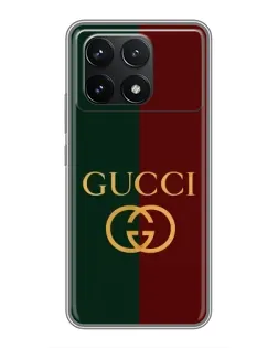 Чехол для Xiaomi POCO F6 Pro с картинкой «Gucci — темно-зеленый градиент» Чехол для Xiaomi POCO F6 Pro с картинкой «Gucci — темно-зеленый градиент»
