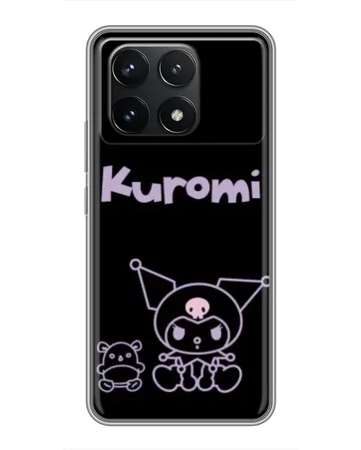 Чехол для Xiaomi POCO F6 Pro с картинкой «Kuromi — черный минимализм» Чехол для Xiaomi POCO F6 Pro с картинкой «Kuromi — черный минимализм»
