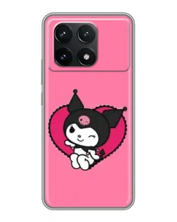 Чехол для Xiaomi POCO F6 Pro с картинкой «Kuromi — любовь в сердце»