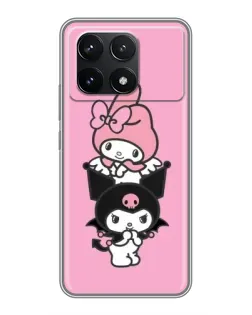 Чехол для Xiaomi POCO F6 Pro с картинкой «My Melody и Kuromi»