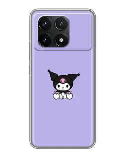 Чехол для Xiaomi POCO F6 Pro с картинкой «Kuromi — фиолетовый минимализм»